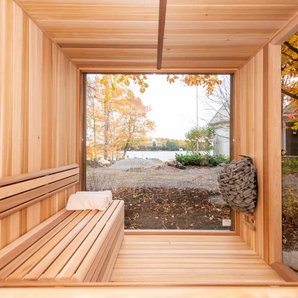 Neptune Outdoor Sauna - Pure Cube BLACK Collection - Image 14