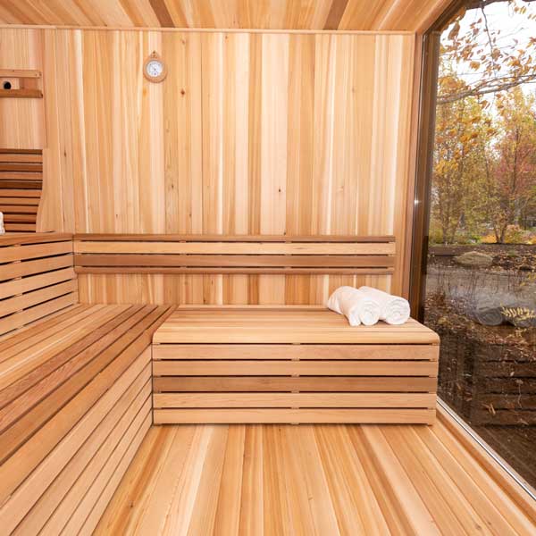 Neptune Outdoor Sauna - Pure Cube BLACK Collection - Image 13