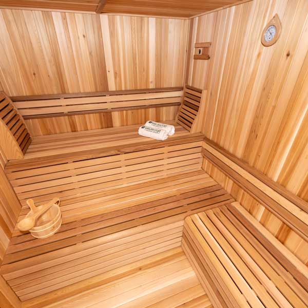 Neptune Outdoor Sauna - Pure Cube BLACK Collection - Image 15