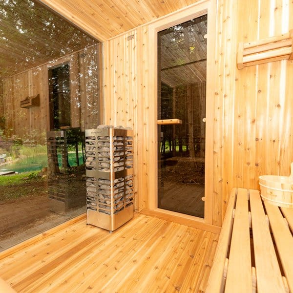Neptune Outdoor Sauna - Pure Cube BLACK Collection - Image 10