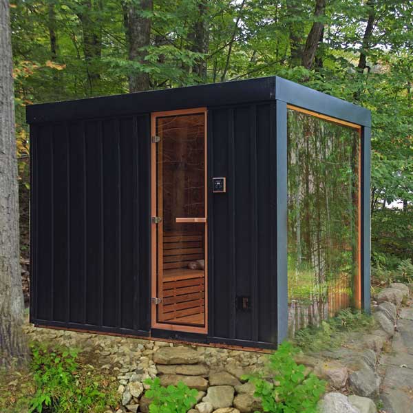 Neptune Outdoor Sauna - Pure Cube BLACK Collection - Image 3