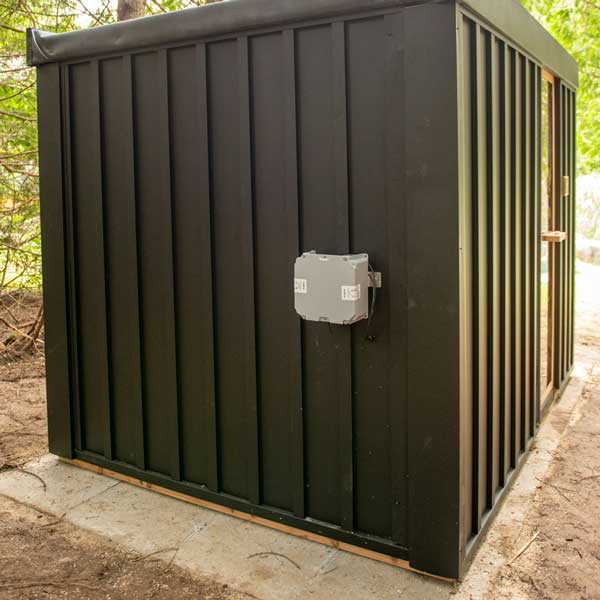 Neptune Outdoor Sauna - Pure Cube BLACK Collection - Image 4