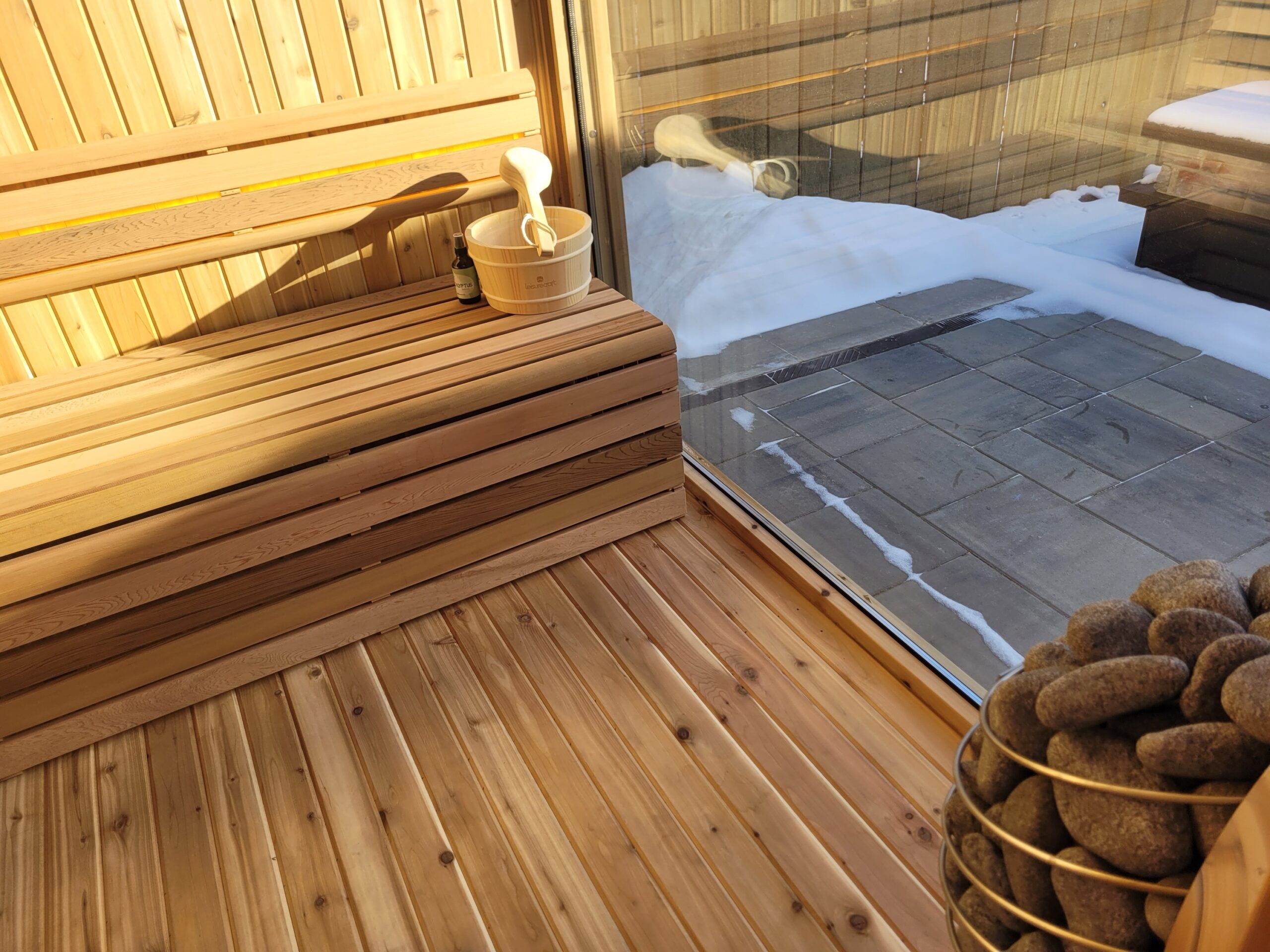 Neptune Outdoor Sauna - Pure Cube BLACK Collection - Image 5