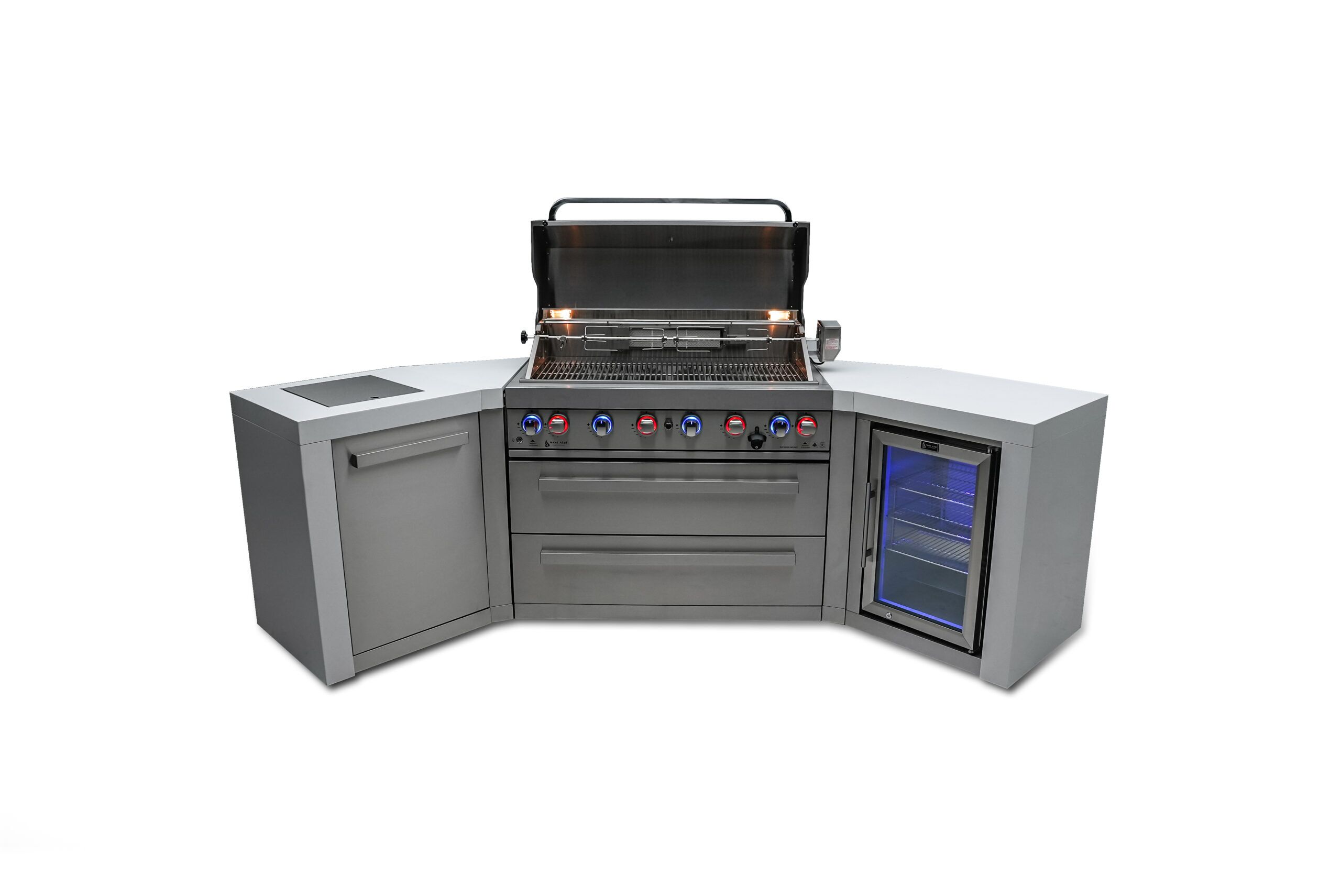 Mont Alpi 805 Deluxe Island with 45 Degree Corners and a Fridge Cabinet - Image 3
