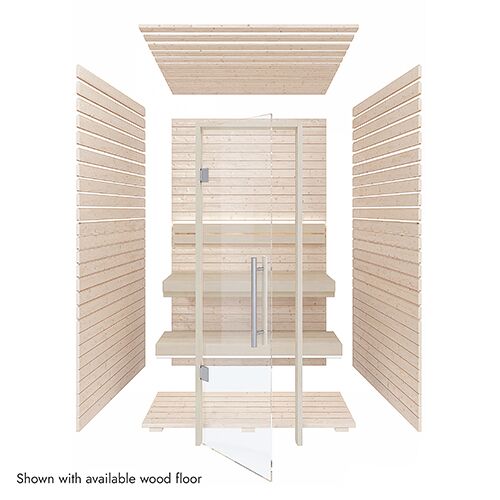 SaunaLife HST77 Luxury 7’ x 7’ Indoor Traditional Sauna Kit - Image 2