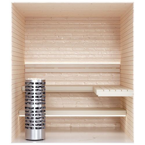SaunaLife HST77 Luxury 7’ x 7’ Indoor Traditional Sauna Kit - Image 8