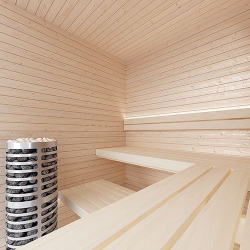 SaunaLife HST66 Luxury 6’ x 6’ Indoor Traditional Sauna Kit