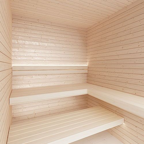 SaunaLife HST66 Luxury 6’ x 6’ Indoor Traditional Sauna Kit - Image 3