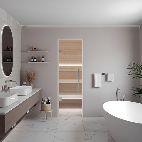 SaunaLife HST77 Luxury 7’ x 7’ Indoor Traditional Sauna Kit - Image 7